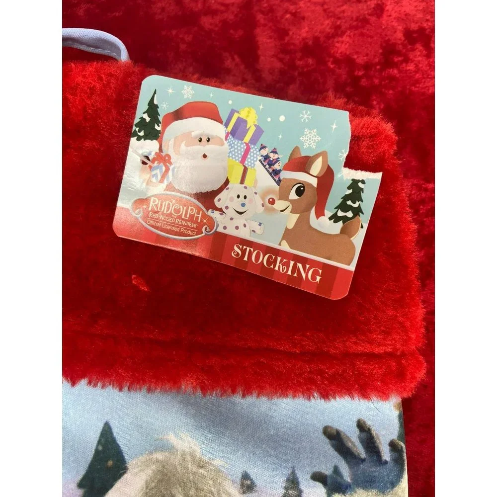 Rudolph Christmas Stocking Kids Holiday Gift Bumble‎ Clarice Santa Snowman